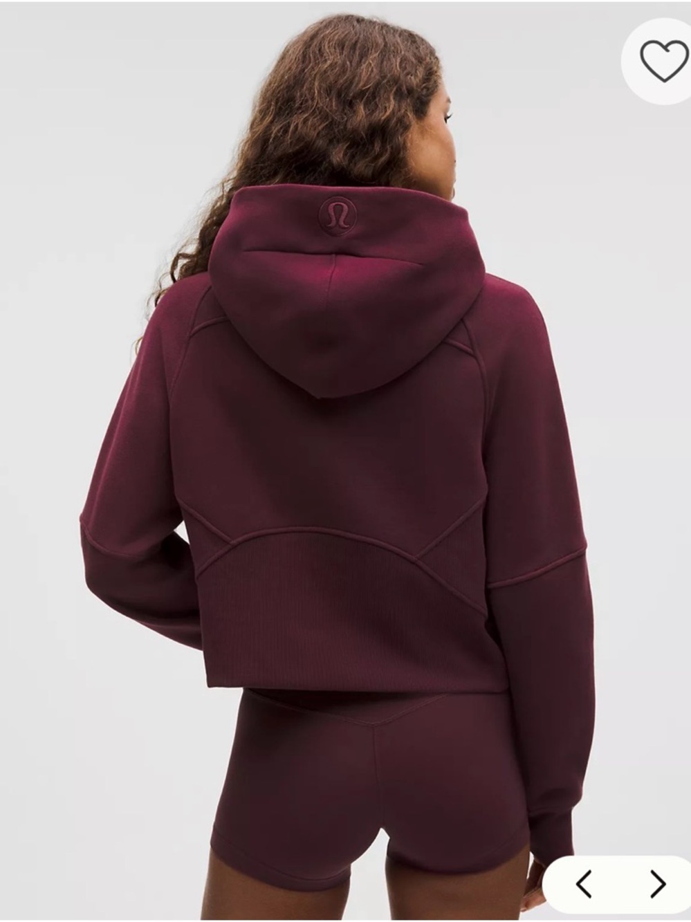 Lululemon Scuba Oversized Half-Zip Hoodie in Burgundy Bay/Gold Sz XL/XXL - Picture 7 of 10
